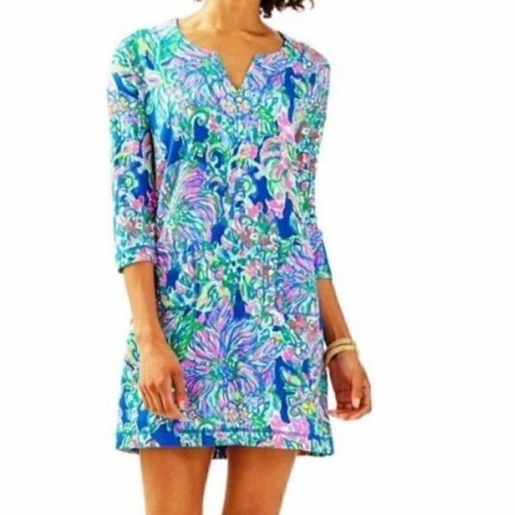 Lilly Pulitzer Joyce UPF 50+ French Terry Shift Dress - Picture 1 of 9